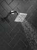 Delta 52664Universal Showering Components H2Okinetic 5-Setting Angular Modern Raincan Shower Head, Chrome