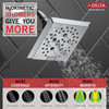 52664Universal Showering Components H2Okinetic 5-Setting Angular Modern Raincan Shower Head, Chrome