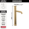 758-CZ-DST Trinsic Single Handle Vessel Bathroom Faucet, Champagne Bronze