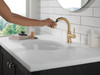 Delta 559HAR-CZPD-DST Trinsic Single Handle Pull Down Bathroom Faucet, Champagne Bronze