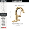 Delta 559HAR-CZPD-DST Trinsic Single Handle Pull Down Bathroom Faucet, Champagne Bronze