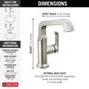 689-SS-PR-DST Tetra Single Handle Mid-Height Vessel Bathroom, Lumicoat Stainless