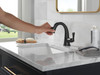 Delta 577-BLPD-DST Stryke Single Handle Pull Down Bathroom Faucet, Matte Black