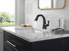 Delta 577-BLPD-DST Stryke Single Handle Pull Down Bathroom Faucet, Matte Black