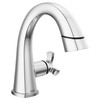Delta 5776-PD-PR-DST Stryke Single Handle Pull Down Bathroom Faucet, Lumicoat Chrome