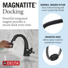 Delta 5776-BLPD-DST Stryke Single Handle Pull Down Bathroom Faucet, Matte Black
