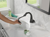 5776-BLPD-DST Stryke Single Handle Pull Down Bathroom Faucet, Matte Black
