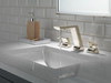Delta 3599LF-PN-PR-MPU Pivotal Two Handle Widespread Bathroom Faucet, Lumicoat Polished Nickel