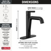 Delta 15849LF-BL Nicoli Single Handle Bathroom Faucet, Matte Black