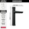 673-BL-DST Galeon Single Handle Mid-Height Bathroom Faucet, Matte Black