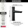 Delta 573-BLMPU-DST Galeon Single Handle Bathroom Faucet, Matte Black