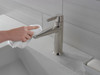 Delta 571-SS-PR-MPU-DST Galeon Single Handle Bathroom Faucet, Lumicoat Stainless