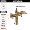 857-CZ-DST Dorval Two Handle Single Hole Monoblock Bathroom Faucet, Champagne Bronze
