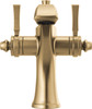 856-CZ-DST Dorval Two Handle Single Hole Monoblock Bathroom Faucet, Champagne Bronze