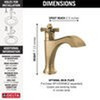 557-CZLPU-DST Dorval Single Handle Bathroom Faucet, Champagne Bronze