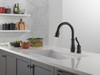 978-BLWE-DST Leland Single Handle Pull Down Kitchen Faucet, Matte Black