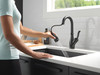9678T-BL-DST Leland Single Handle Pull Down Bar or Prep Faucet with Touch2O Technology, Matte Black