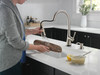 19835TZ-SPSD-DST Auburn Single Handle Pull Down Kitchen Faucet with Soap Dispenser and Touch2O Technology, Spotshield Stainless