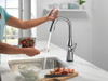 9976T-AR-PR-DST Stryke Single Handle Pull Down Bar or Prep Faucet with Touch 2O Technology, Lumicoat Arctic Stainless
