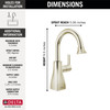 Delta 1940-PN-DST Other Contemporary Square Beverage Faucet, Polished Nickel