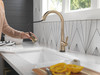 9191T-CZ-PR-DST Monrovia Single Handle Pull Down Kitchen Faucet with Touch2O Technology, Lumicoat Champagne Bronze