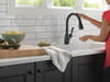 9178TV-BL-DST Leland VoiceIQ Single Handle Pull Down Faucet with Touch2O Technology, Matte Black