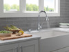 Delta 19831Z-SD-DST Hazelwood Single Handle Pull Down Kitchen Faucet with Soap Dispenser and ShieldSpray Technology, Chrome