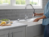 Delta 19831Z-SD-DST Hazelwood Single Handle Pull Down Kitchen Faucet with Soap Dispenser and ShieldSpray Technology, Chrome