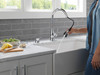 Delta 19831Z-SD-DST Hazelwood Single Handle Pull Down Kitchen Faucet with Soap Dispenser and ShieldSpray Technology, Chrome
