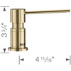 526699 Lato Soap Dispenser in Satin Gold 526699 Lato Soap Dispenser in Satin Gold