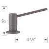 401851 Torre Soap Dispenser in Metallic Gray 401851 Torre Soap Dispenser in Metallic Gray