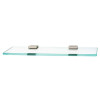 Alno Manhattan A7450-18-SN 18-in Glass Shelf with Brackets Modern in Satin Nickel