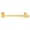 Alno Geometric A7920-12-PB Towel Bar Transitional in Polished Brass
