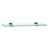 24-in Glass Shelf with Brackets Transitional in Bronze