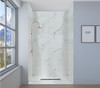 Transolid FZSP7248C-60 Trimslate Plus 72-in x 48-in Zero Threshold Shower Base with Center Drain, Calcite