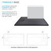 Transolid FZSDTR6032-09 Trimslate 60-in x 32-in Tub Replacement Shower Base with Adjustable Double Threshold and End Drain, Black