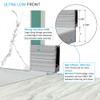 Transolid FZSP6032-60 Trimslate Plus 60-in x 32-in Zero Threshold Tub Replacement Shower Base with End Drain, Calcite