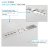Transolid FZSDT6048C-31 Trimslate 60-in x 48-in Shower Base with Adjustable Double Threshold and Center Drain, White