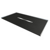Transolid FZS7236C-09 Trimslate 72-in x 36-in Zero Threshold Shower Base with Center Drain, Black