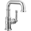 Delta 584SH-PR-DST Broderick 7.13-in x 2.00-in x 7.94-in Single Handle Bathroom Faucet, Lumicoat Chrome