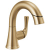 Delta 533LF-CZPDMPU Kayra 7.00-in x 6.00-in x 7.50-in Single Handle Pull-Down Bathroom Faucet, Champagne Bronze