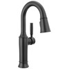 9984-BL-DST Renaldi 8.81-in x 2.81-in x 14.44-in Single-Handle Pull-Down Bar and Prep Faucet, Matte Black