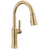 9184-CZ-PR-DST Renaldi 11.56-in x 2.81-in x 16.56-in Single-Handle Pull-Down Kitchen Faucet, Lumicoat Champagne Bronze
