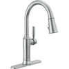 9184-AR-PR-DST Renaldi 11.56-in x 2.81-in x 16.56-in Single-Handle Pull-Down Kitchen Faucet, Lumicoat Arctic Stainless
