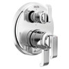 T27989-PR Tetra 17 Series Integrated Diverter Trim with 6-Setting, Lumicoat Chrome