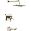 T17T499-PN-PR Pivotal TempAssure 17T Series H2Okinetic Tub & Shower Trim, Lumicoat Polished Nickel