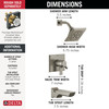 T17499-SS-PR Pivotal Monitor 17 Series H2Okinetic Tub and Shower Trim, Lumicoat Stainless