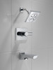 T14499-PR Pivotal Monitor 14 Series H2Okinetic Tub and Shower Trim, Lumicoat Chrome