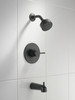 T14459-BL-PP Modern Monitor 14 Series Tub & Shower Trim, Matte Black