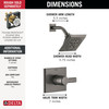 T14299-KS-PR Pivotal Monitor 14 Series H2Okinetic Shower Trim, Lumicoat Black Stainless